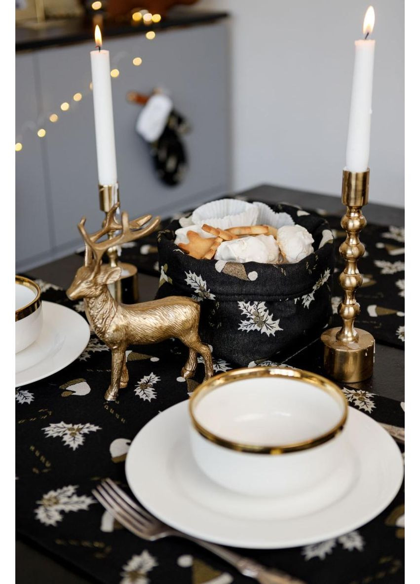 Корзина для хранения Шапочки на черном ТМ Прованс (369623655)