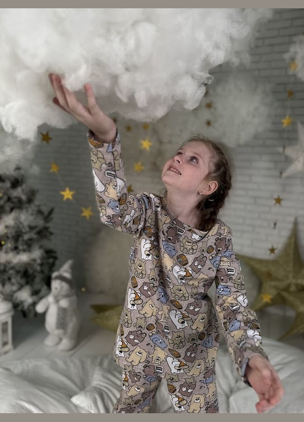 Бежевая пижама для девочки (подростковая) hc (h001-6076-024-2-1) No Brand