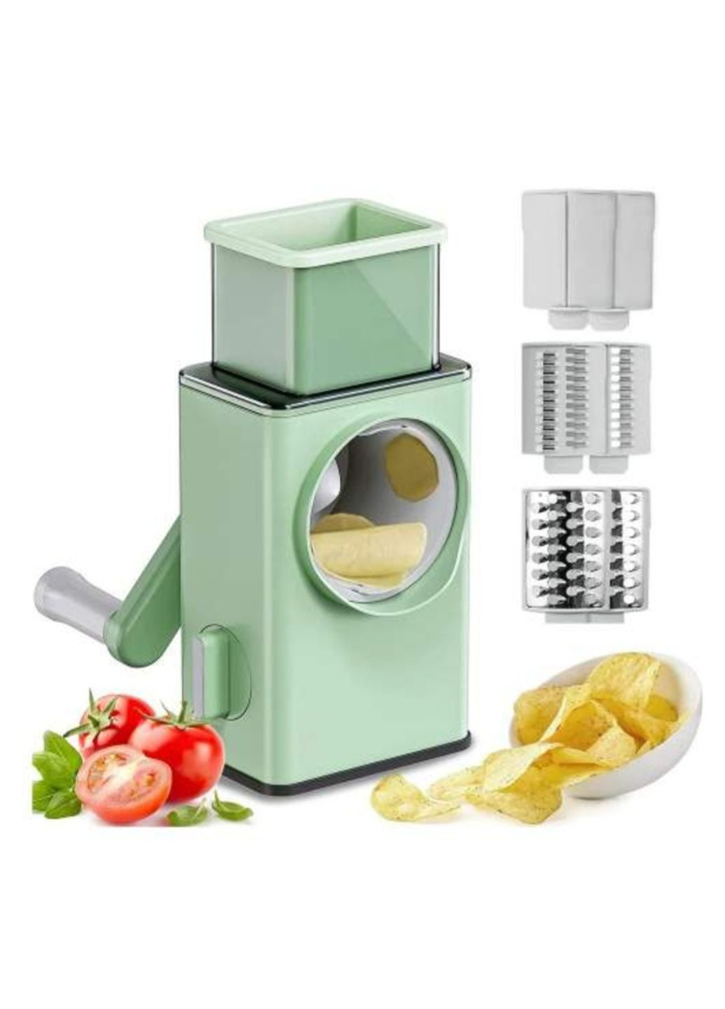 Ручна овочерізка, Ротаційна тертка та подрібнювач картоплі чипси, Багатофункціональна овочерізка No Brand (338620449)