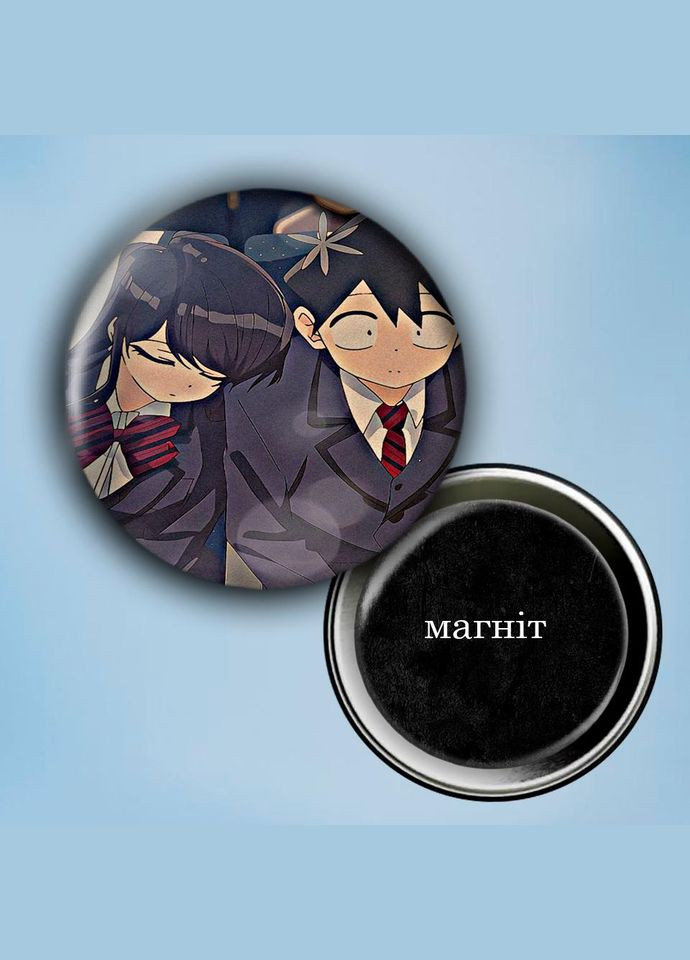 Фотомагнит (магнит на холодильник) Аниме У Коми сан проблемы с общением #0002 56 мм черный No Brand (309152658)