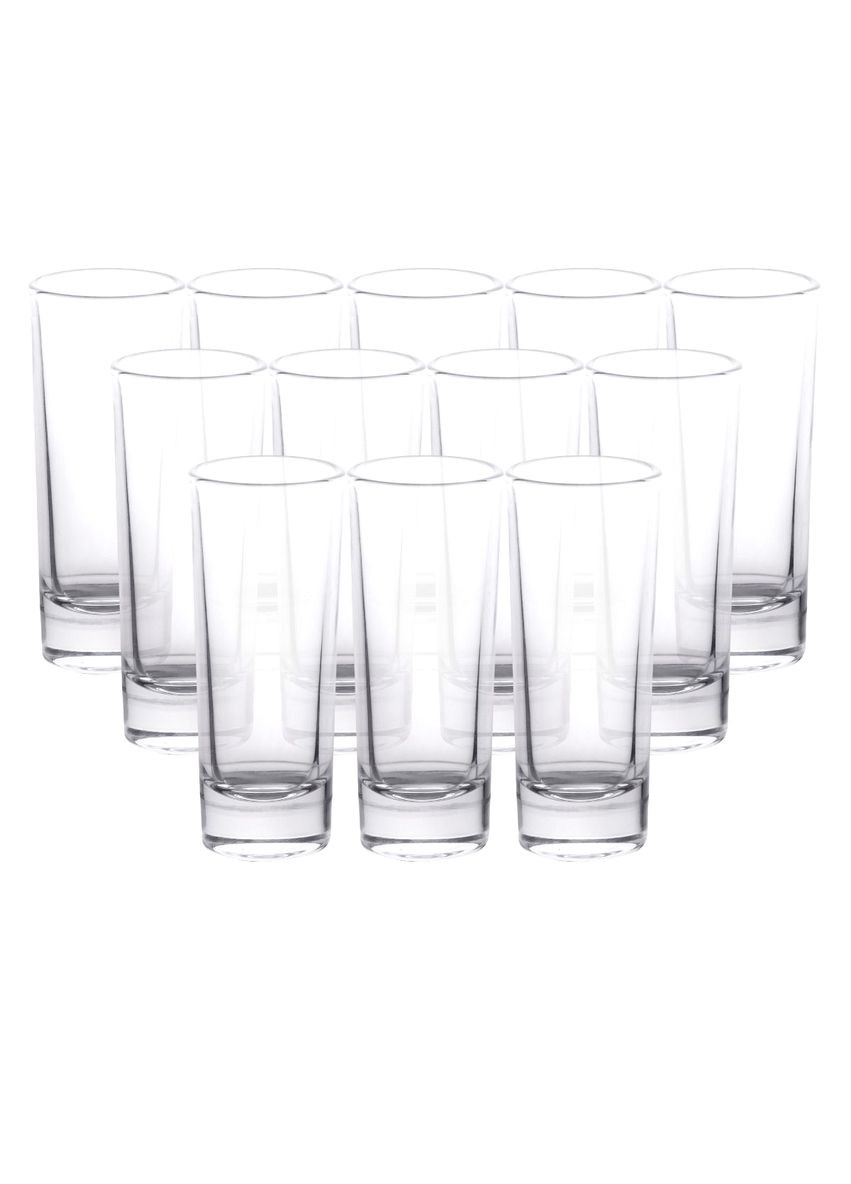 Набор стопок 12 шт стеклянные прозрачные для крепких напитков сервировка стола для алкоголя ProDobro (364189585)