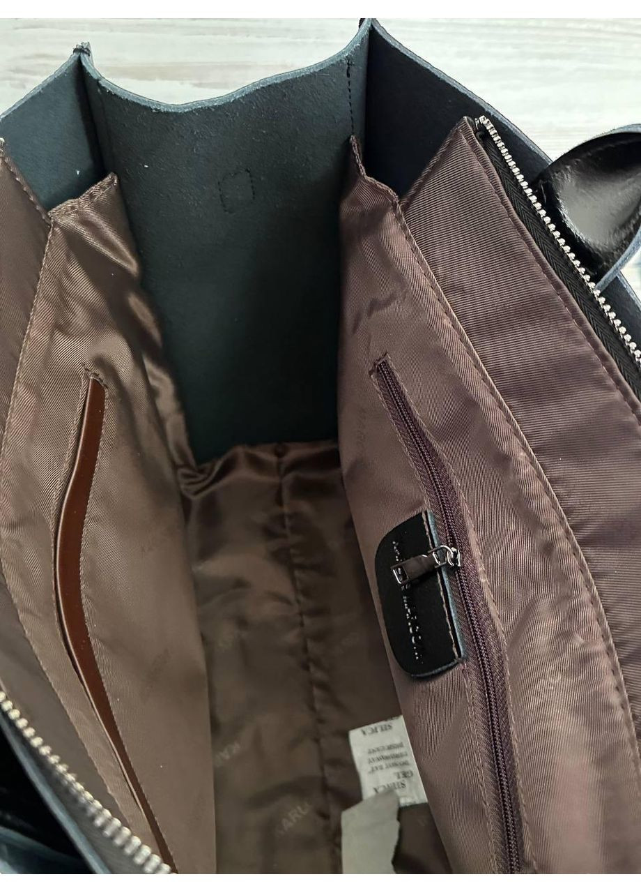 Сумка жіноча чорна із натуральної шкіри 74368 No Brand (368970118)