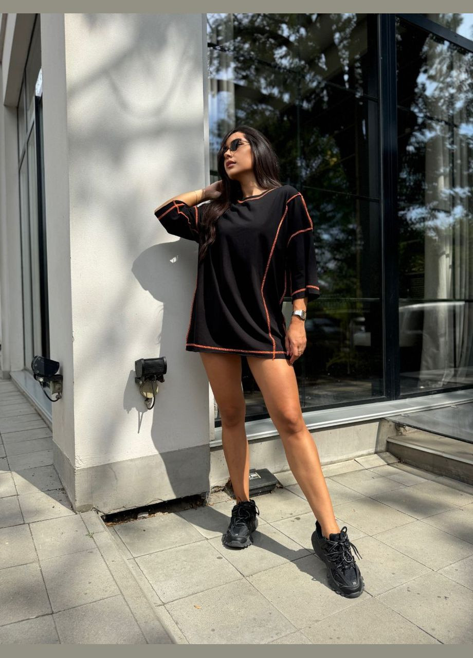 Оранжевое повседневный платье DK/DL Мода без кордонів однотонное