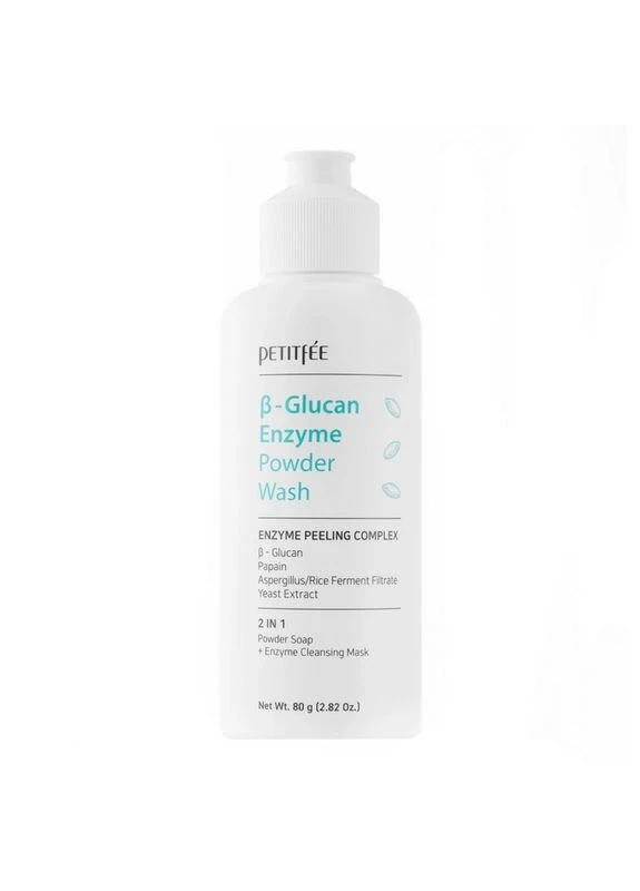 Ензимна пудра для вмивання з бета-глюканом Beta-Glucan Enzyme Powder Wash, 80 г Petitfee (356603898)