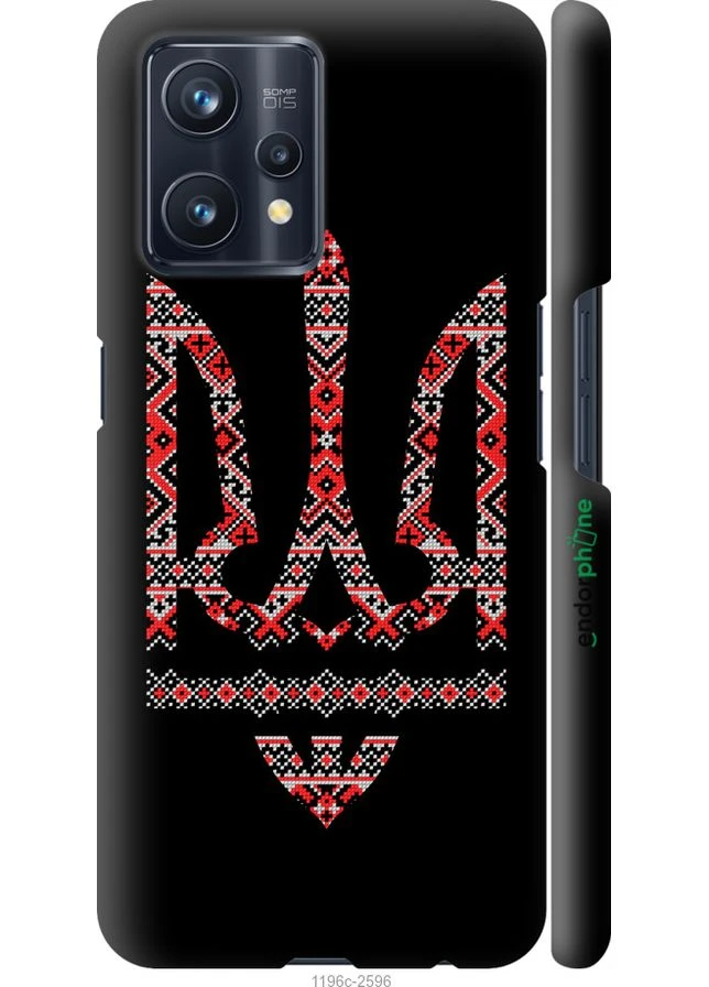 Чехол на Realme 9 Герб - вышиванка на черном фоне "1196m-2866-70447" Endorphone (392860988)
