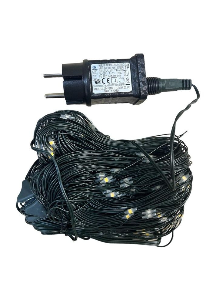 Вулична гірлянда сітка 180 LED, розмір 3x2 метри, Ідеальна для саду та парків SunLamp (304425736)
