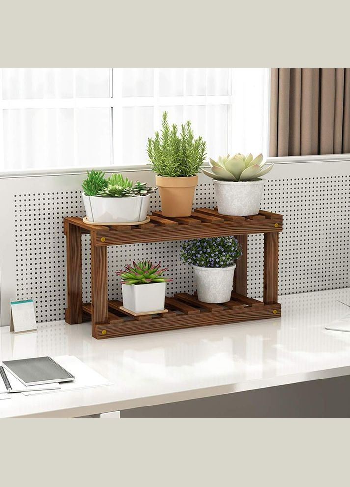 Підставка для квітів з дерева Хетарія 20х70 мокко (ЦВП-20707410) No Brand (328224911)