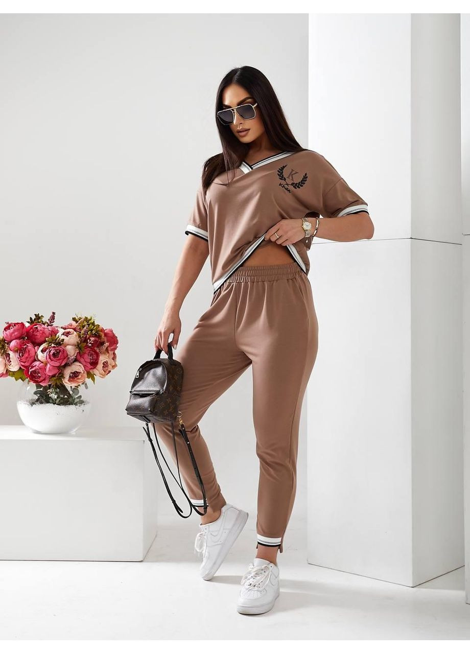 Изысканный спортивный костюм, арт. 477, кофе KHAN (363041937)