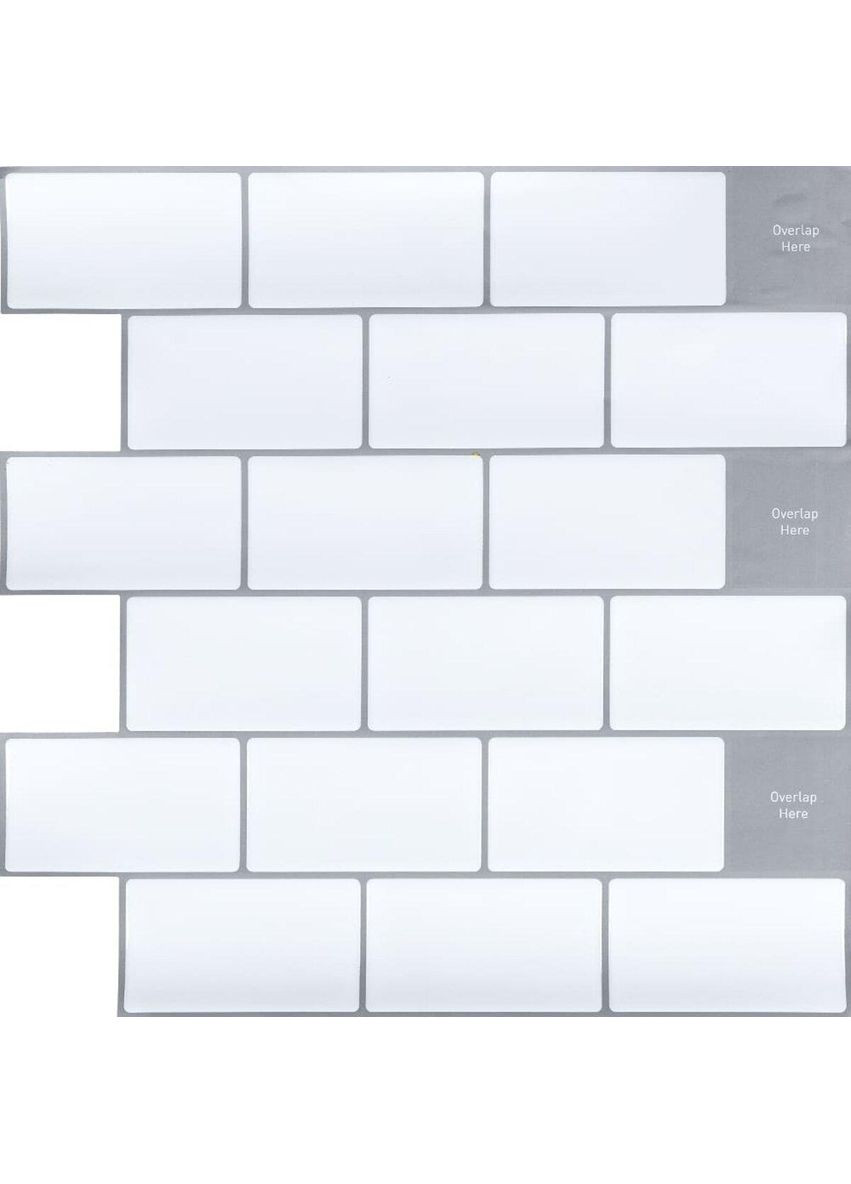 Самоклеящаяся полиуретановая плитка белый кирпич 305х305х1мм (D) SW-00001193 Sticker Wall (360920449)