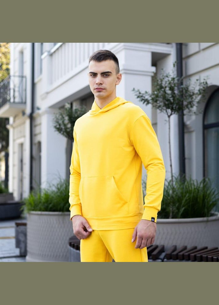 Мужское демисезонное худи желтое No Brand (346085205)