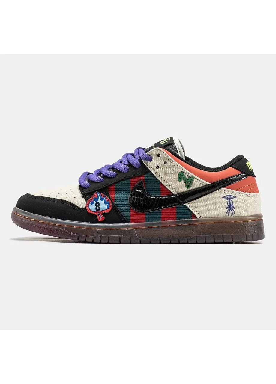 Цветные демисезонные кроссовки мужские nike sb dunk low x halloween custom найк сб данк No Brand