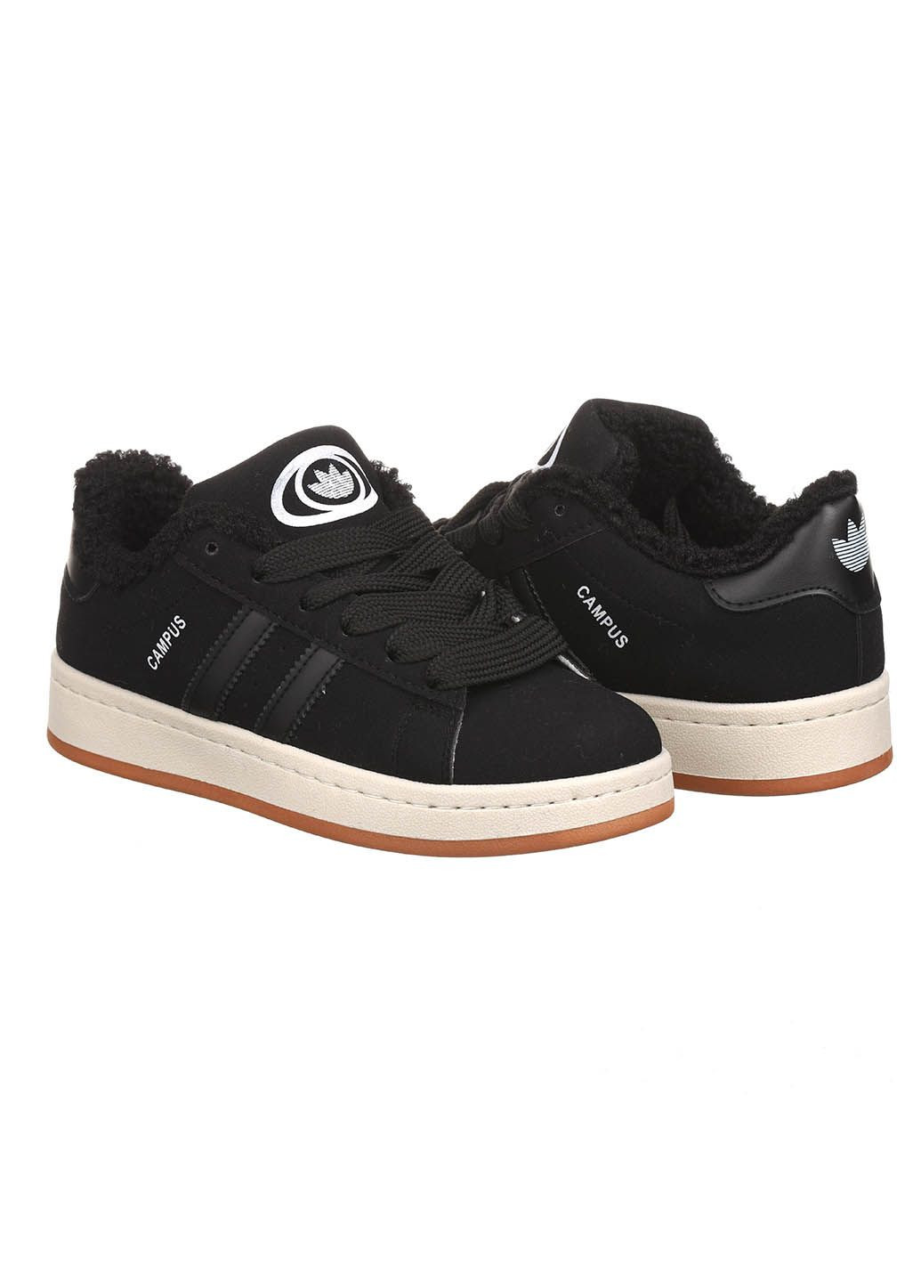 Женские кроссовки с искусственной замши повседневные Башили чёрные зима (304766736)