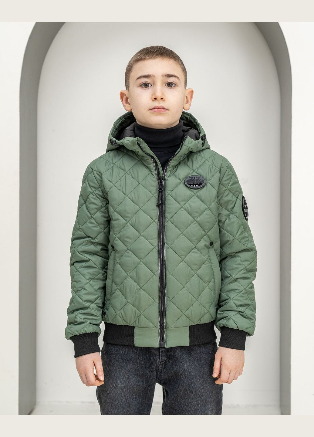 Оливковая демисезонная демисезонная куртка для мальчика SK