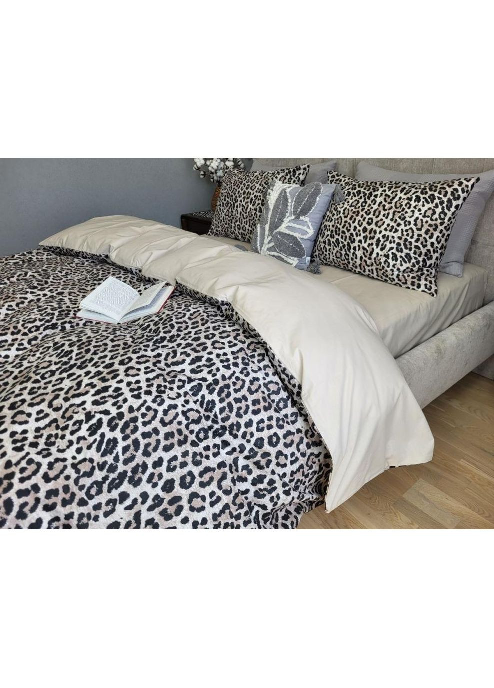Постільна білизна Леопард, ранфорс Двухспальний розмір, наволочки 70/70 No Brand (364220391)