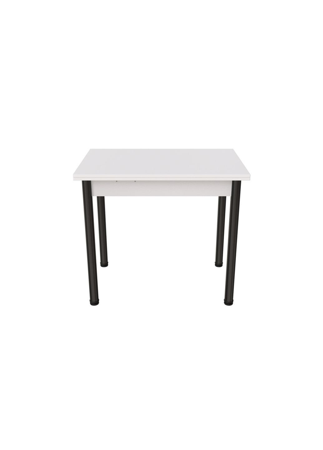 Раскладной обеденный стол-трансформер Берта 750x1200x900 Черный металл ДСП Белое 16 мм Ferrum-decor (361113692)