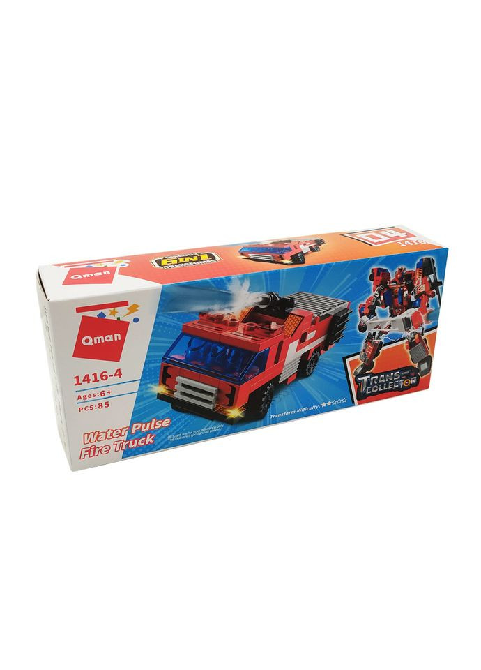 Дитячий Конструктор 1416-1-6 транспорт, 88 дет Water Pulse Fire Truck Qman (370795544)