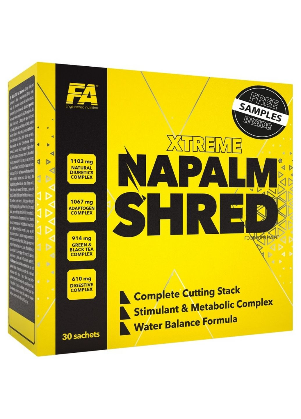 Жироспалювач Napalm Shred, 30 пакетиків Fitness Authority (293481665)