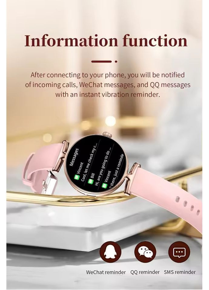 Смарт годинник жіночі V81 пульсометр, тонометр, оксиметр, прийом дзвінків, розмова Amoled екран Lemfo (369621399)