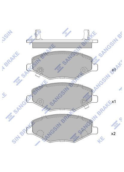 Колодки гальмівні дискові ПЕРЕДН ZAZ FORZA CHERY A13 HQ SP2092 HI-Q (362607185)