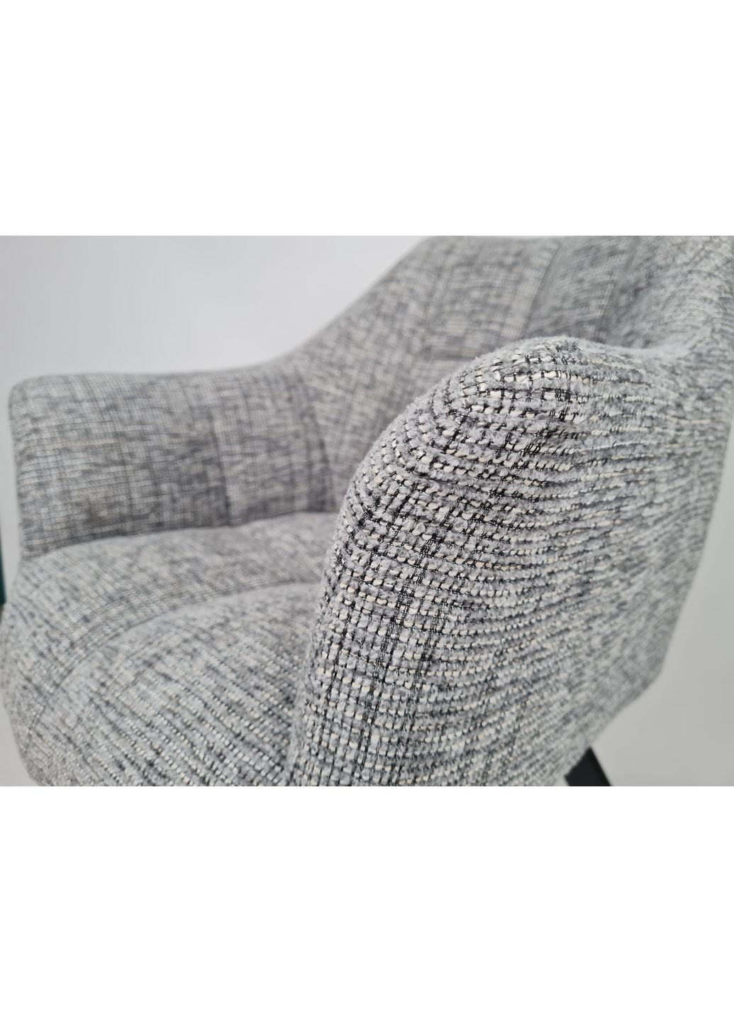 Cтілець STEFAN Чорний каркас / Світло-сіра тканина Intarsio (372178450)