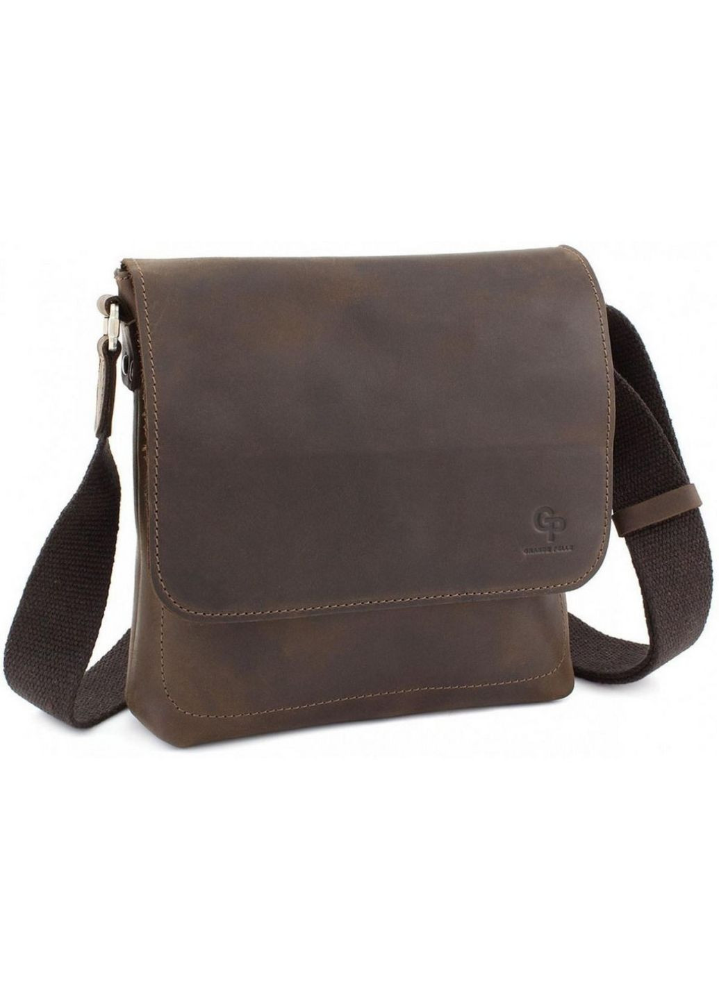 Мужская кожаная сумка через плечо 22х22х5.5 см Grande Pelle (315868995)