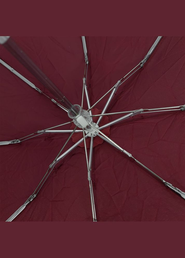 Карманный зонтик бордовый механический 8 спиц 1184 No Brand (272150361)
