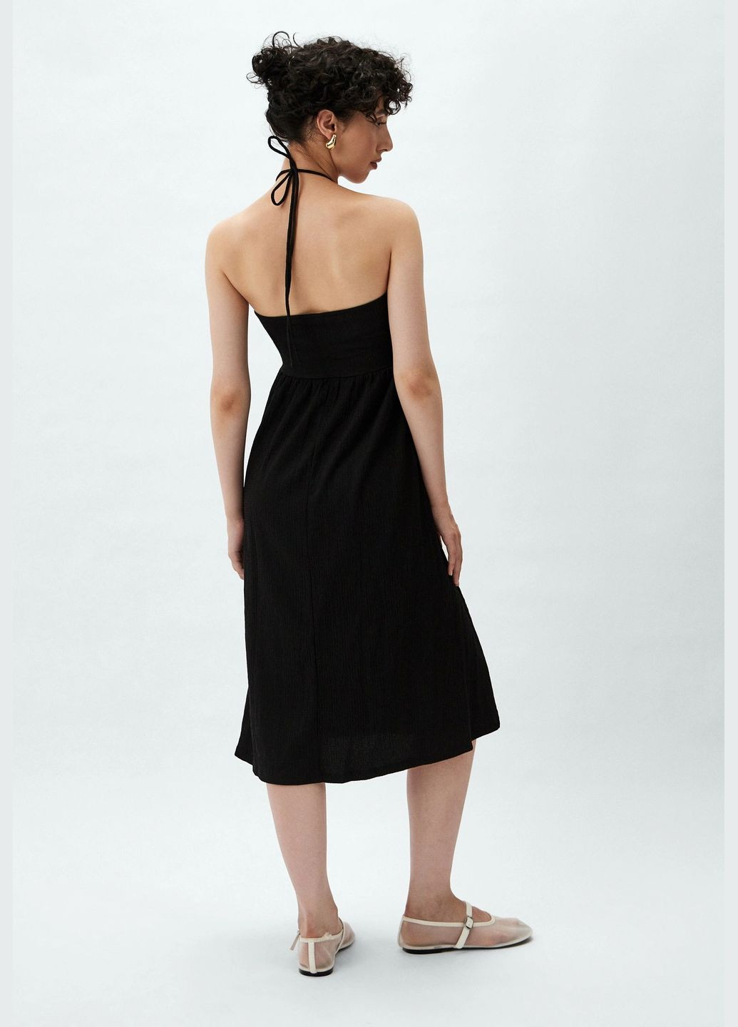 Летний женский сарафан в рубчик H&M однотонный