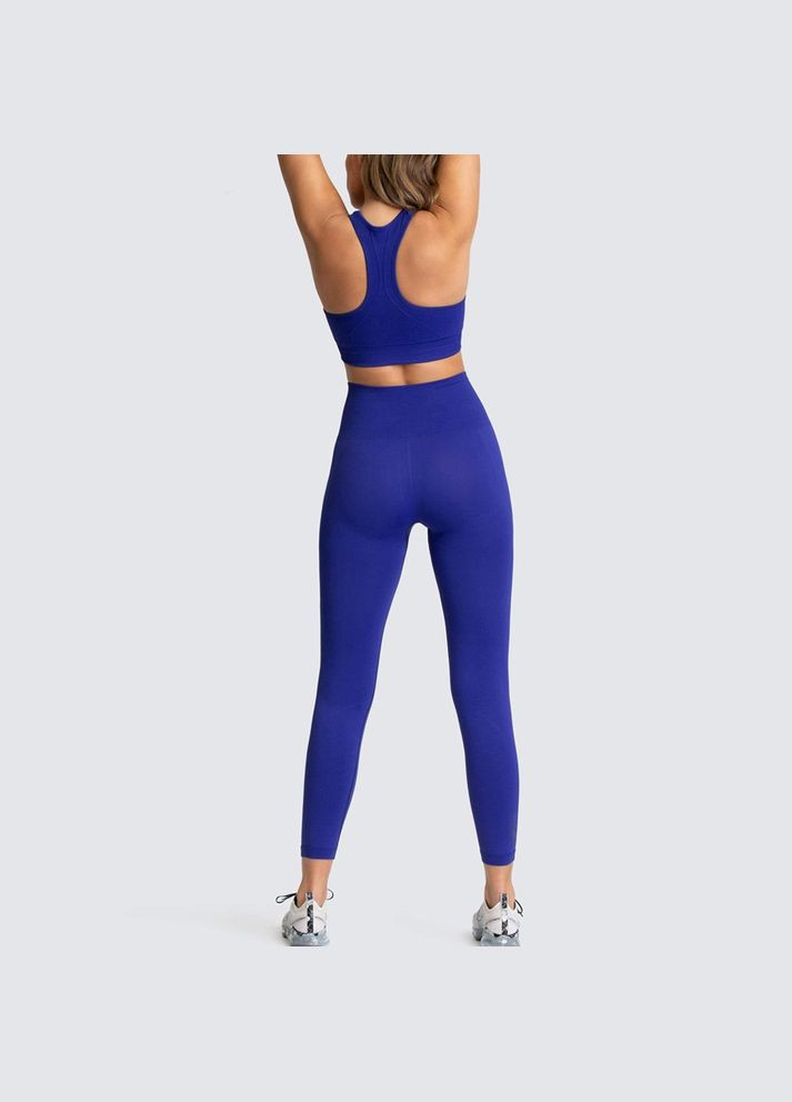 Комплект для фитнеса (спортивный костюм) топ и леггинсы 10048 S синий Fashion (336547516)