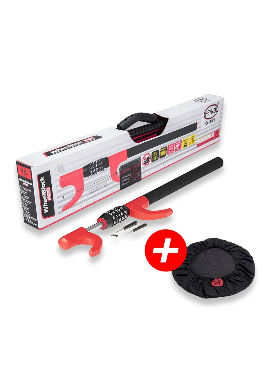Протиугінний блокіратор на кермо з цифровим замком WheelBlock PRO Black 850120 HEYNER (390494240)