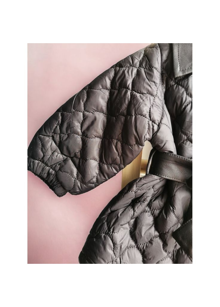 Черное демисезонное Пальто для девочки двубортное No Brand