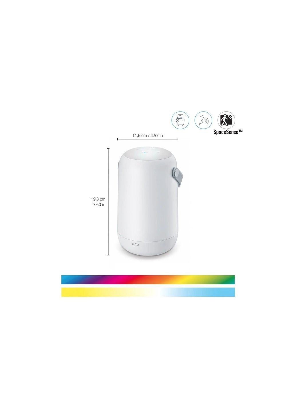 Mobile Portable Light — Портативная умная лампа с беспроводной свободой и двухзонным освещением WiZ (371330838)