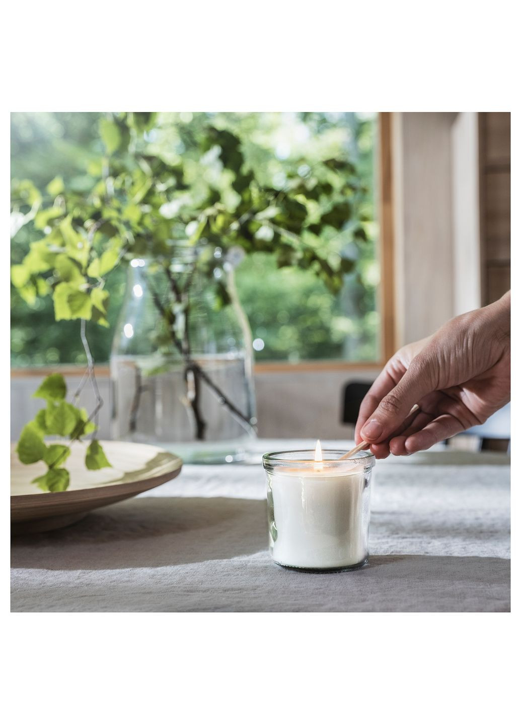 Ароматична свічка у склянці 20 годин скандинавський ліс/цитрус IKEA (272150093)