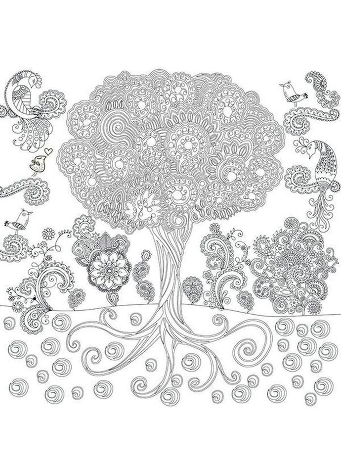 Обои-раскраски Дерево 60*60 C-60004 Kolorit (324103996)