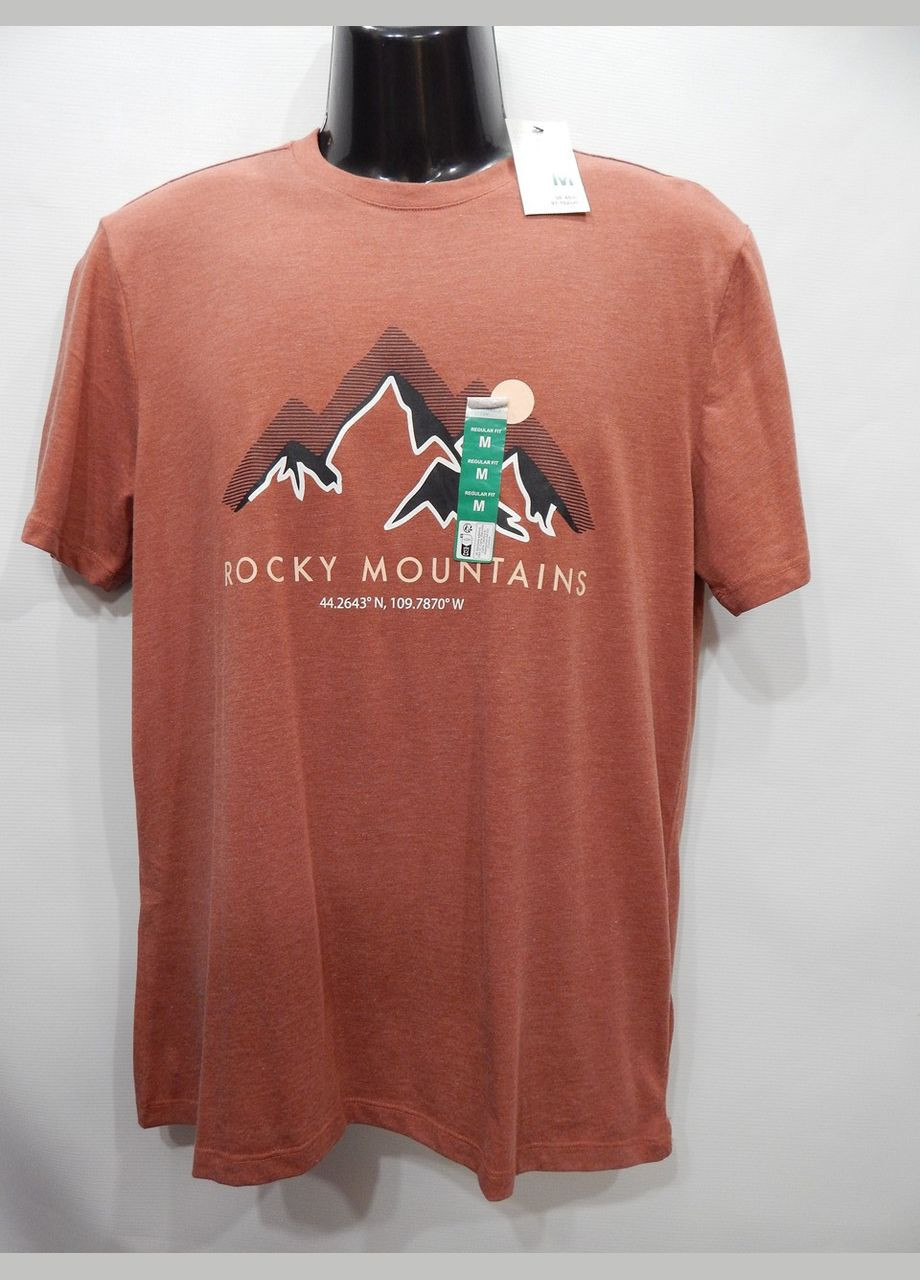 Терракотовая мужская футболка cares оригинал р.48 078fmls (только в указанном размере, только 1 шт.) Primark