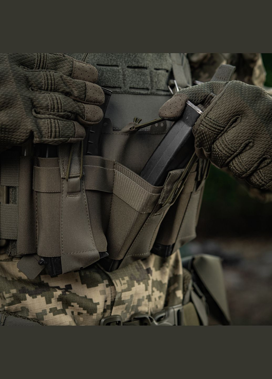 Передняя панель для плитоноски Cuirass QRS на три магазина Ranger Green M-TAC (303261512)