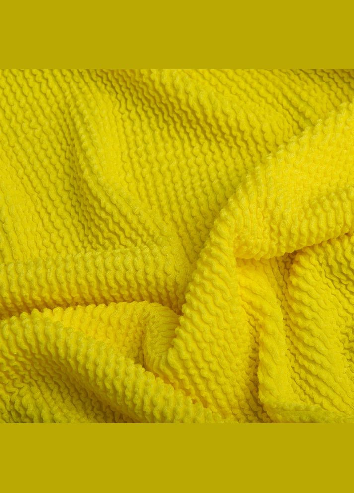 Тканина трикотаж біфлекс фактурний гофрований жатка лимон IDEIA (275870880)