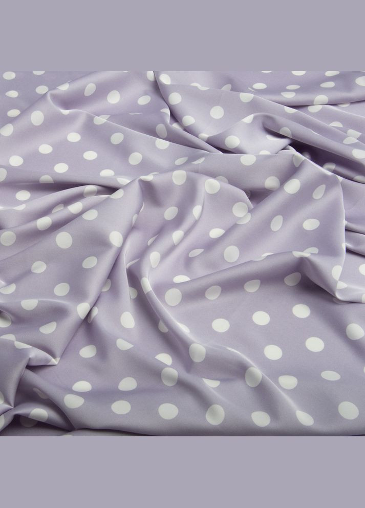 Тканина атлас шовк горошок сер св/бузок IDEIA (275870695)