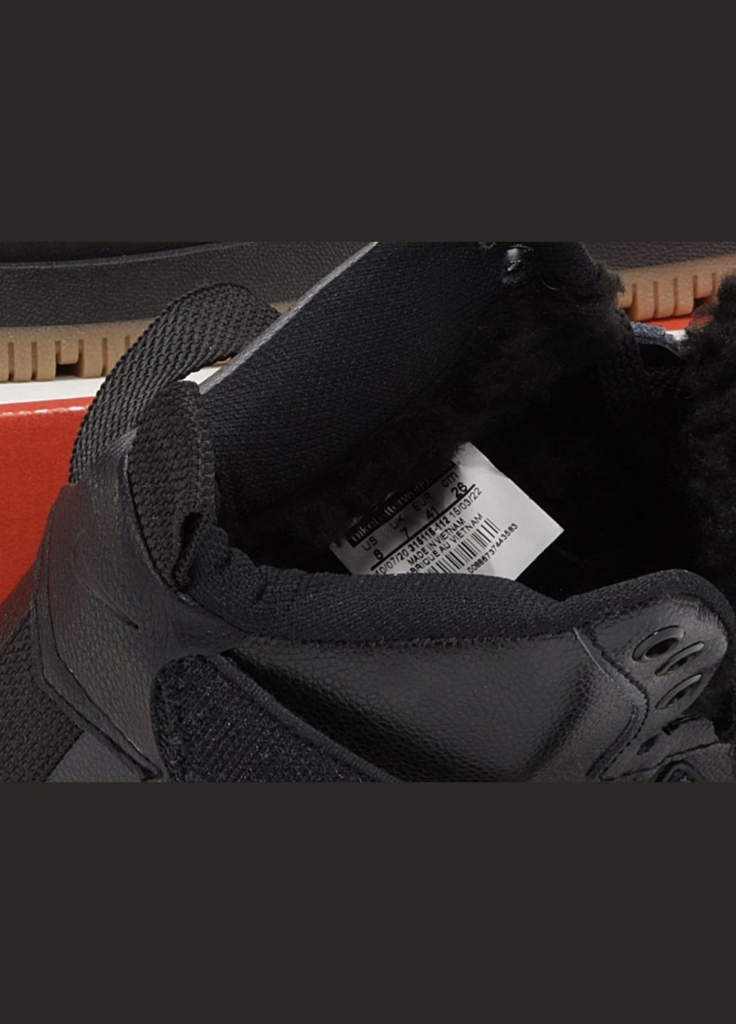 Черные зимние кроссовки зимние мужские nike air force 1 winter high black fur gore-tex | найк аир форс 1 высокие черные с мехом No Brand