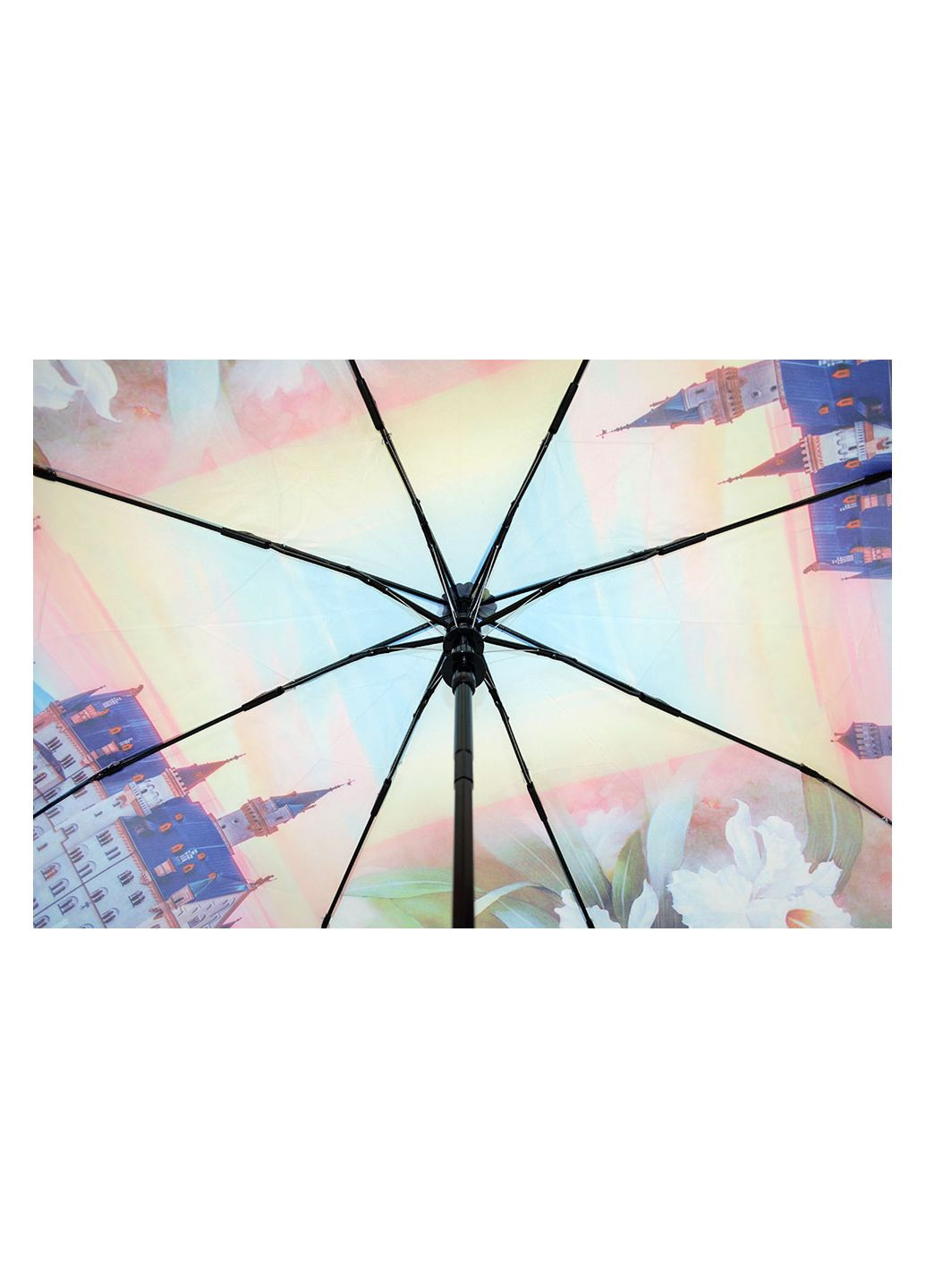 Синьо-жовта парасолька складна 813-03 напівавтомат синьо-жовтий Lantana середня система антивітер (345647189)