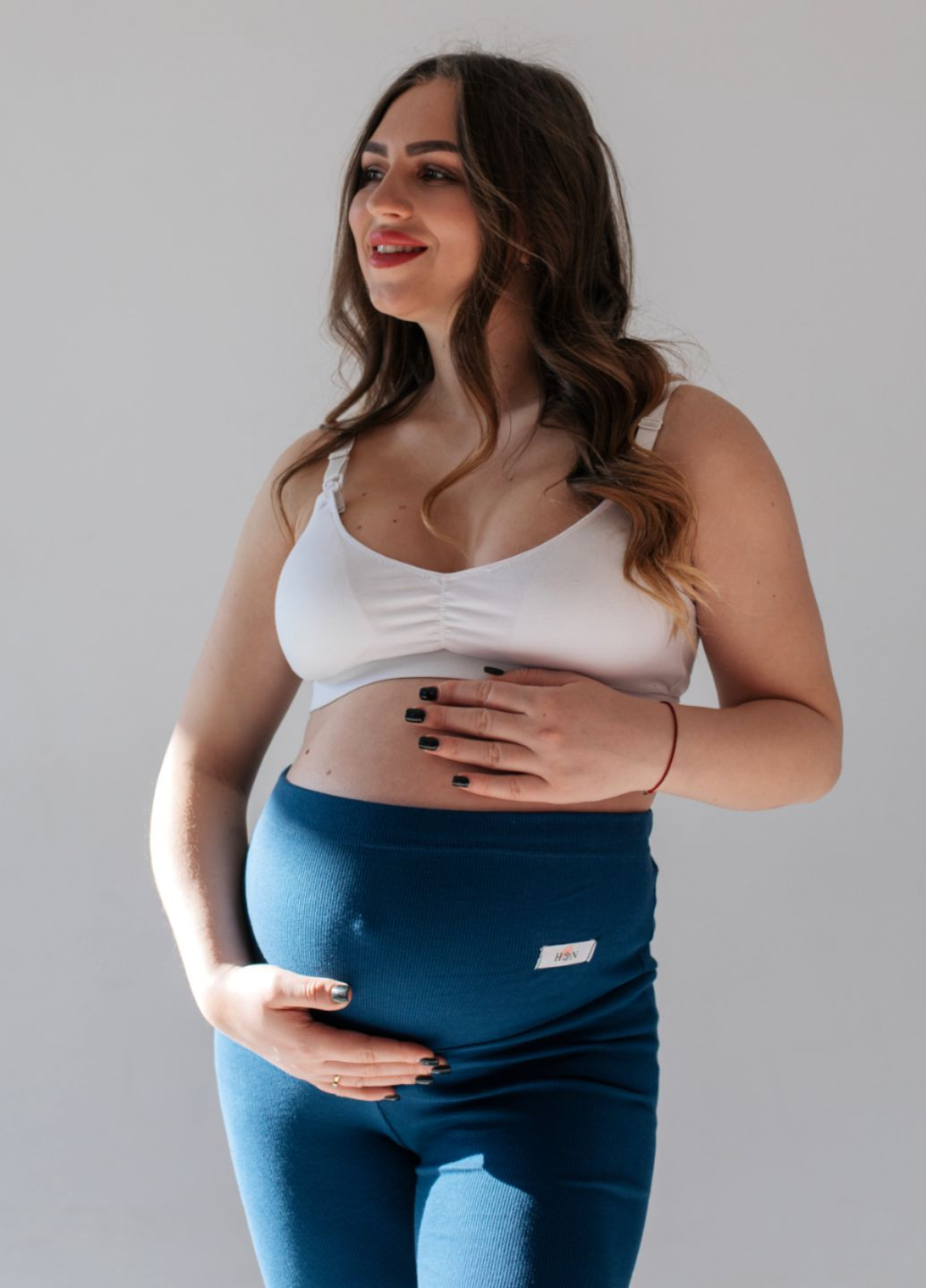 Лосини для вагітних в рубчик HN (321984361)