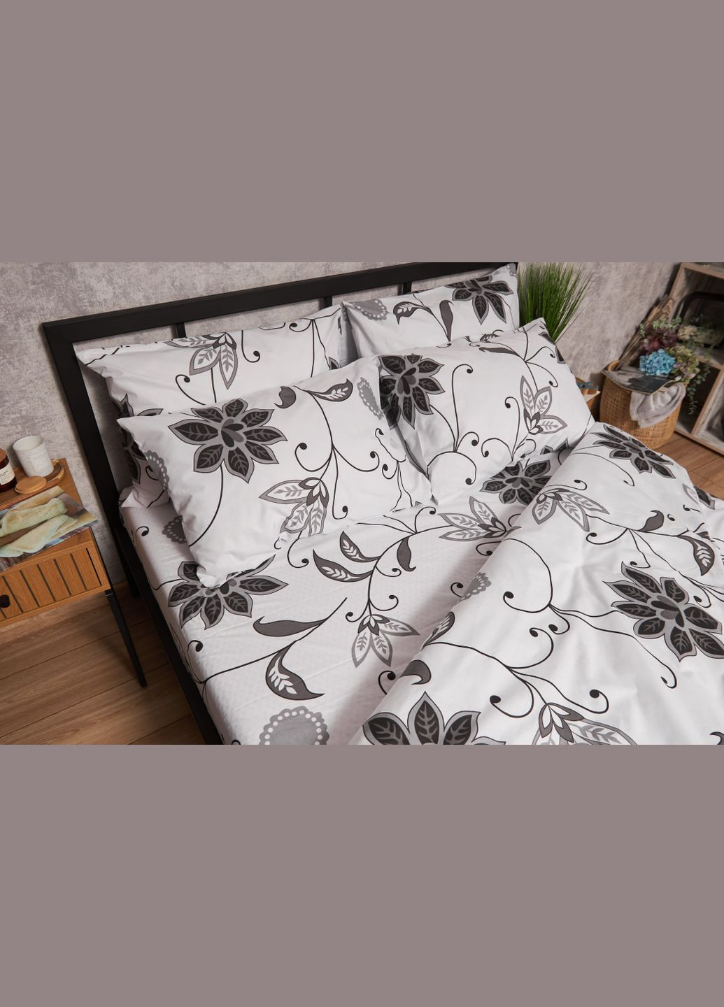 Комплект постельного белья Бязь Gold Люкс «» полуторный 143х210 наволочки 2х70х70 (MS-820005617) Moon&Star Gray Denim (302973703)