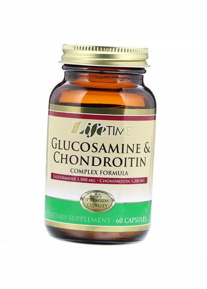 Глюкозамін Хондроїтин, Glucosamine & Chondroitin, 60капс (03502001) LifeTime Vitamins (322728344)