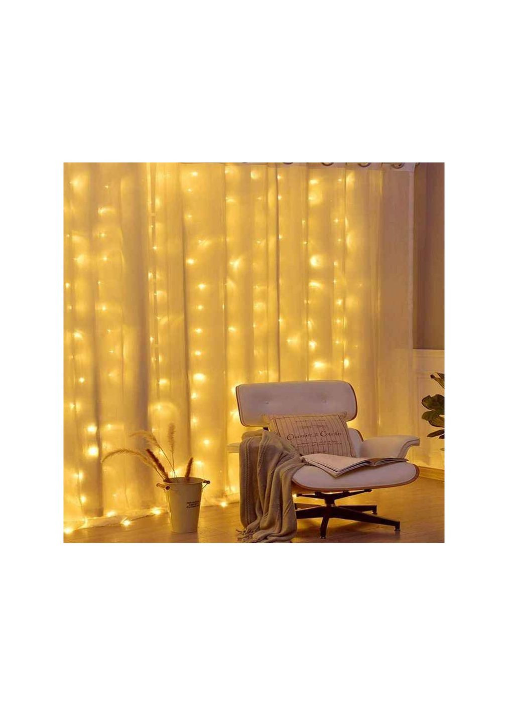 Гирлянда 3*2м на батарейке с USB ZABI-31 3*3 GR TLT (369620153)