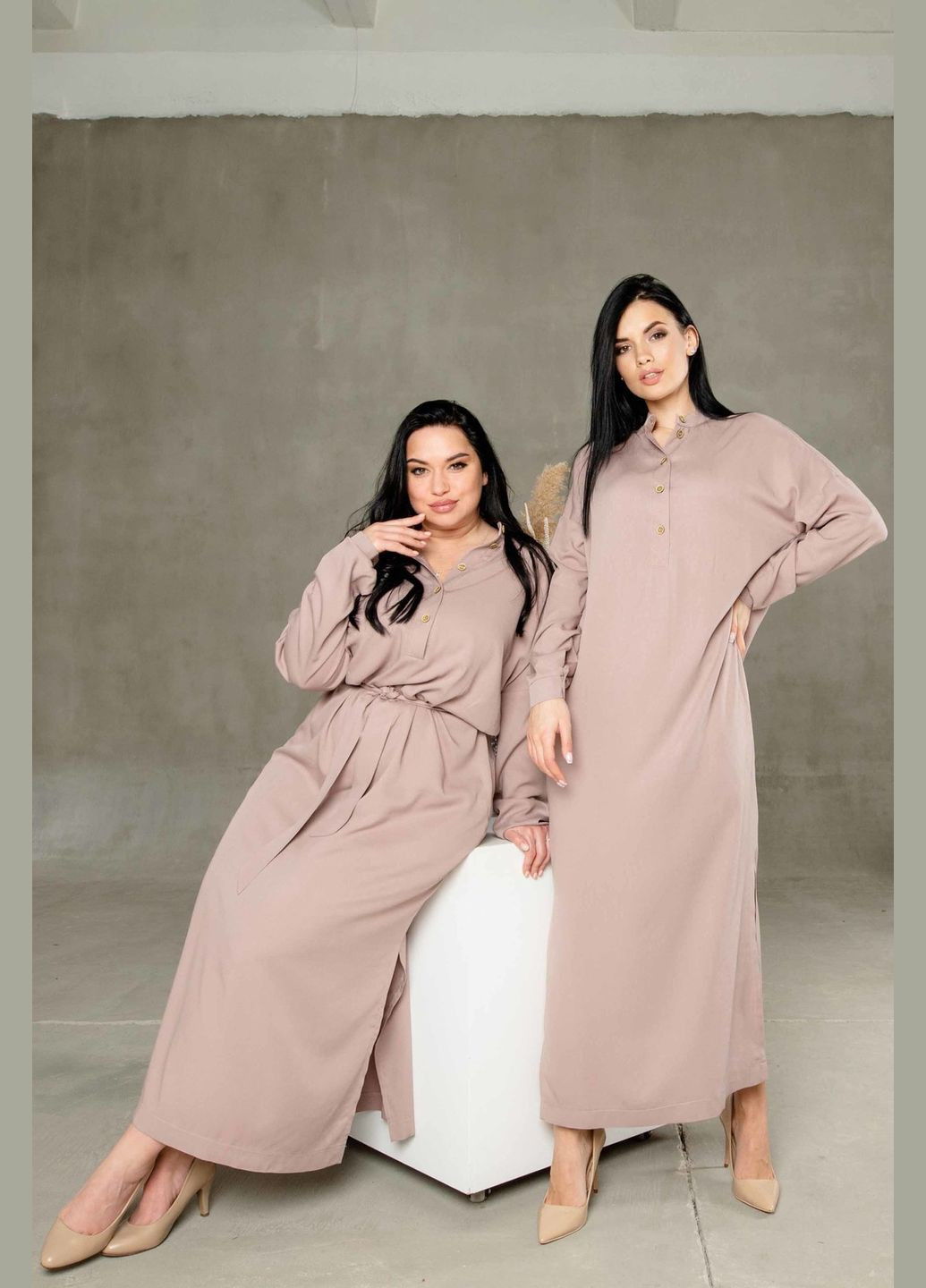 Бежевое кэжуал платье ри мари абена вл 0122 RiMari