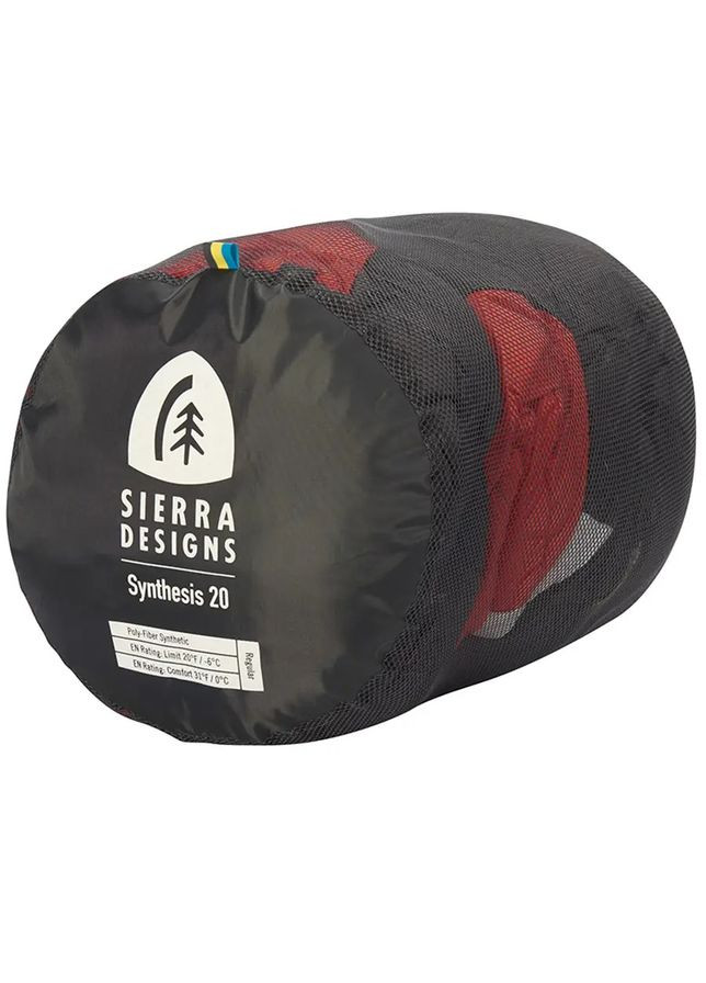 Спальник Synthesis 20 Long Черный-Красный Sierra Designs (278273450)