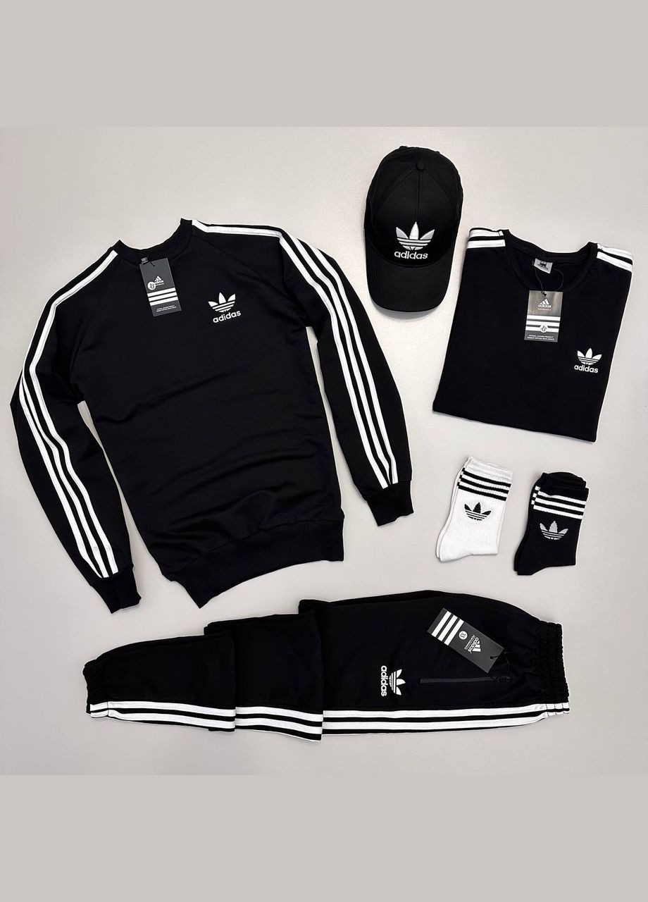 Комплект 4в1 (свитшот,штаны,футболка,кепка, 2 пары носков в подарок) No Brand (326379365)