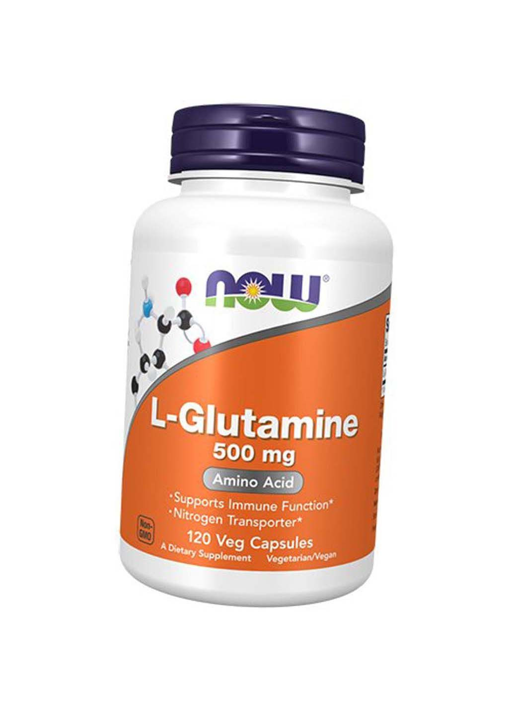 L-Глютамин для иммунитета Glutamine 500 120вегкапс Now Foods (285794460)
