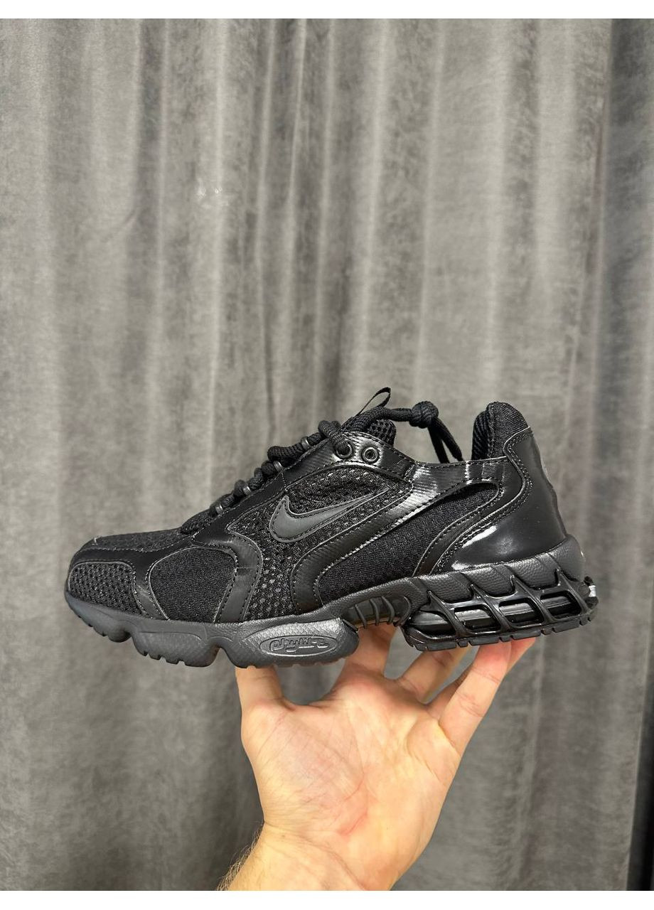 КРОСІВКИ ЖІНОЧІ NIKE X STUSSY AIR ZOOM SPIRIDON BLACK НАЙК АІР ЗУМ No Brand чорні демісезони (369392483)