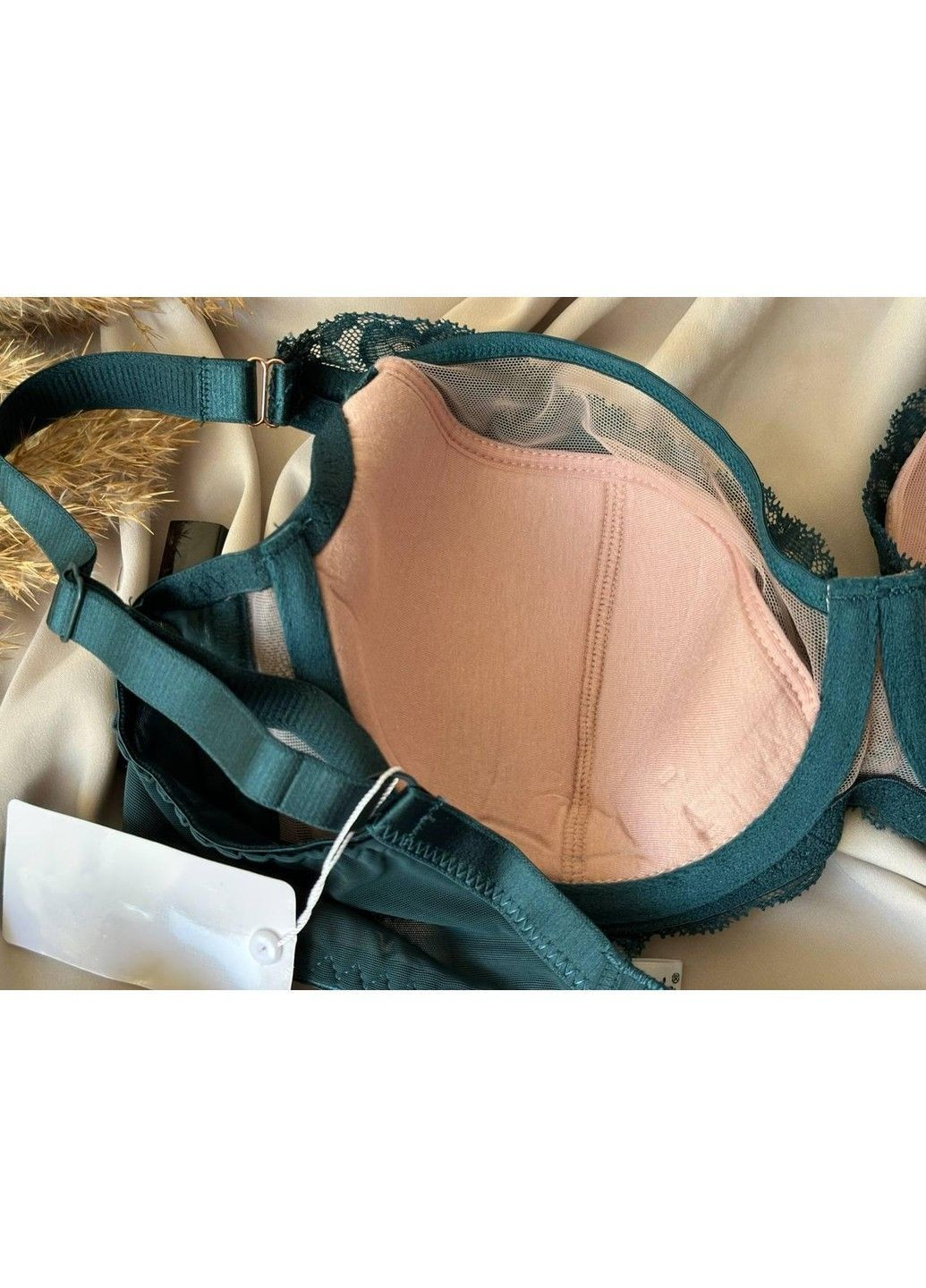 Зелёный бюстгальтер с мягким поролоном 12301 зеленый Lanny Mode