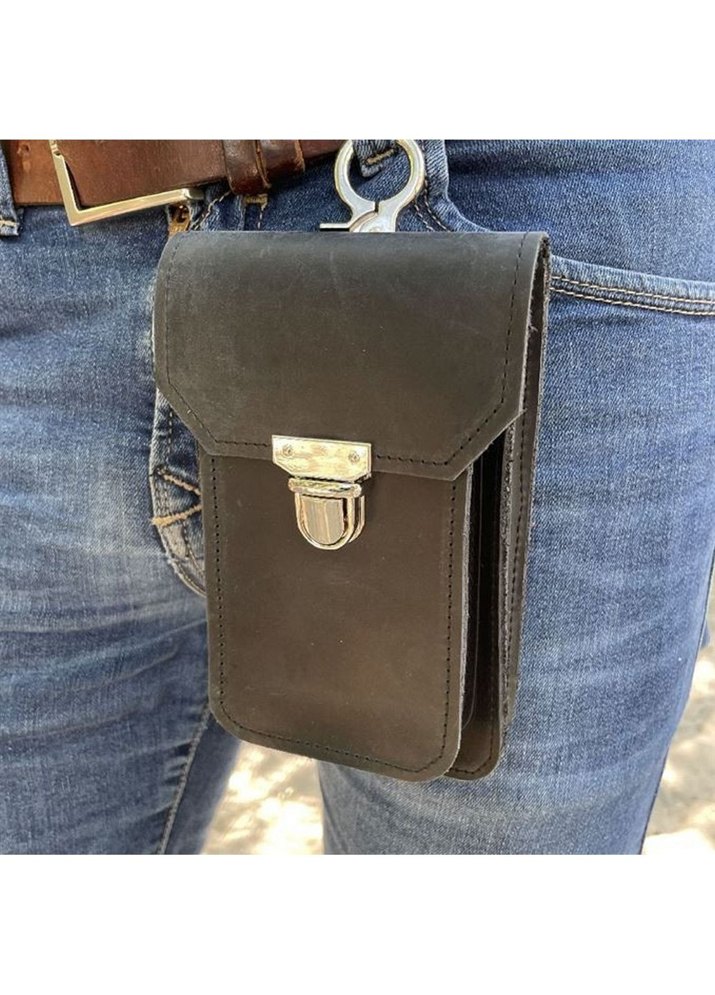 Кожаная сумка-чехол на пояс 16.5х2х10 см TARWA (315870987)